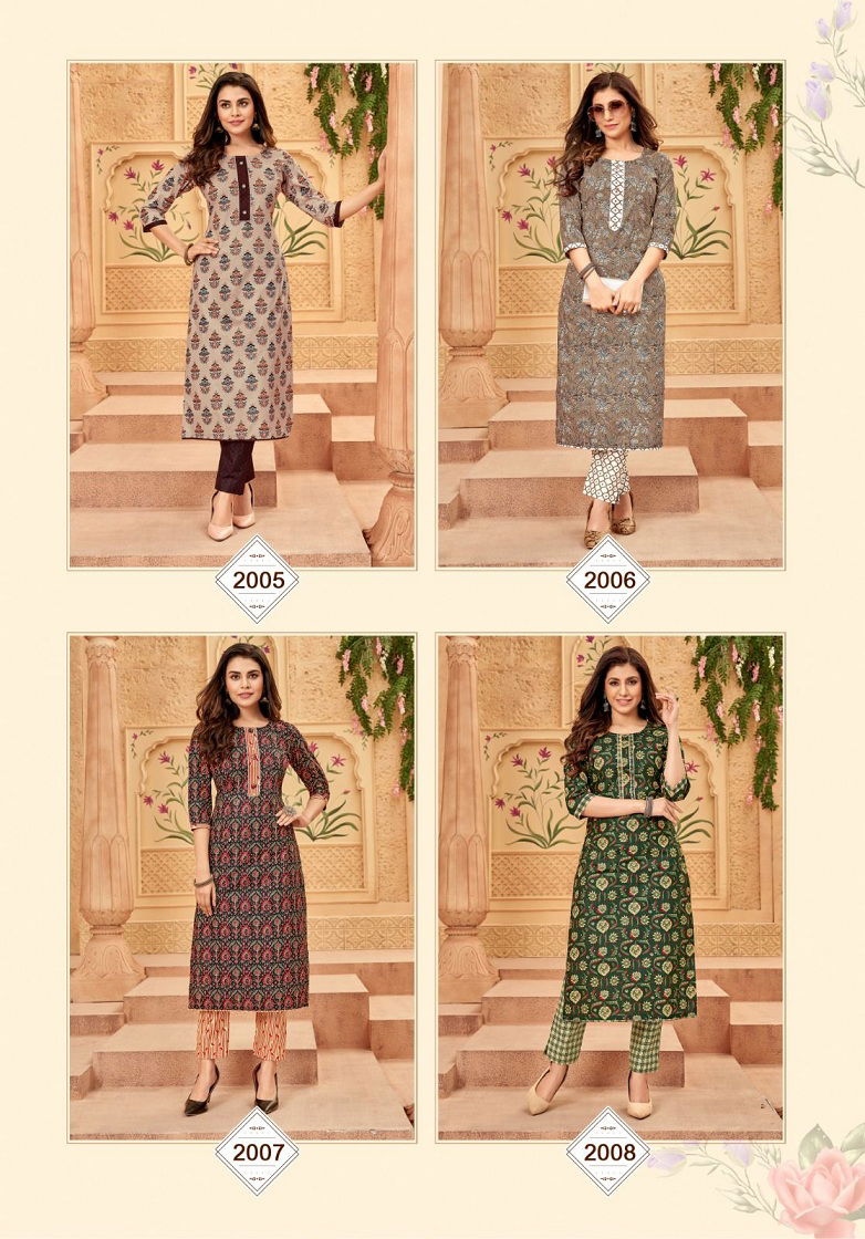 Balaji Shanaya Vol 2 Wholesale Cotton Kurti With Bottom Catalog